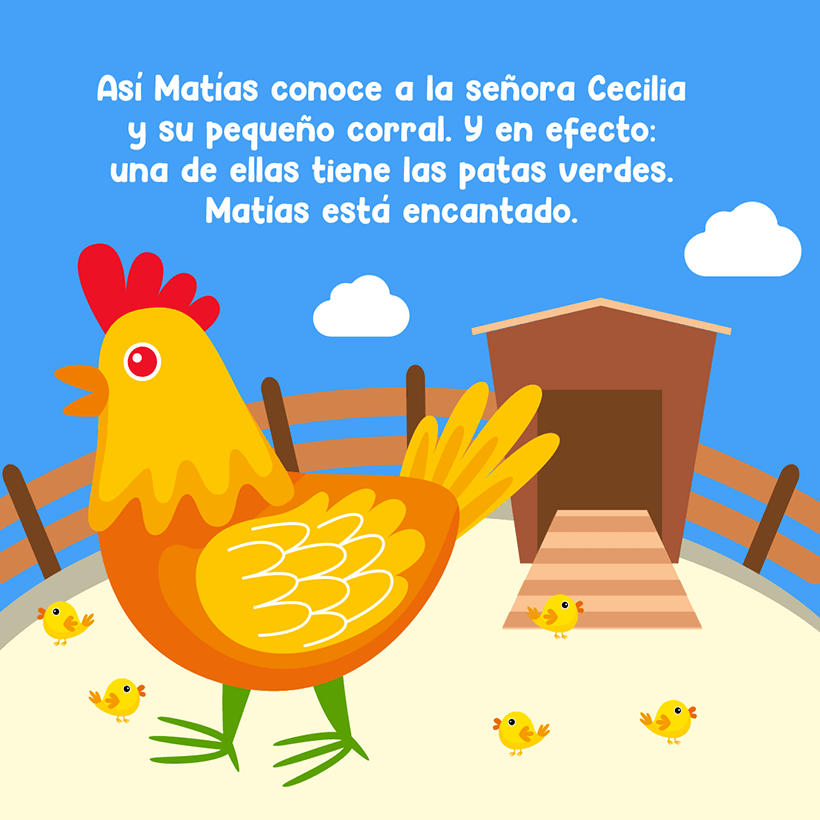 Gallina de patas verdes